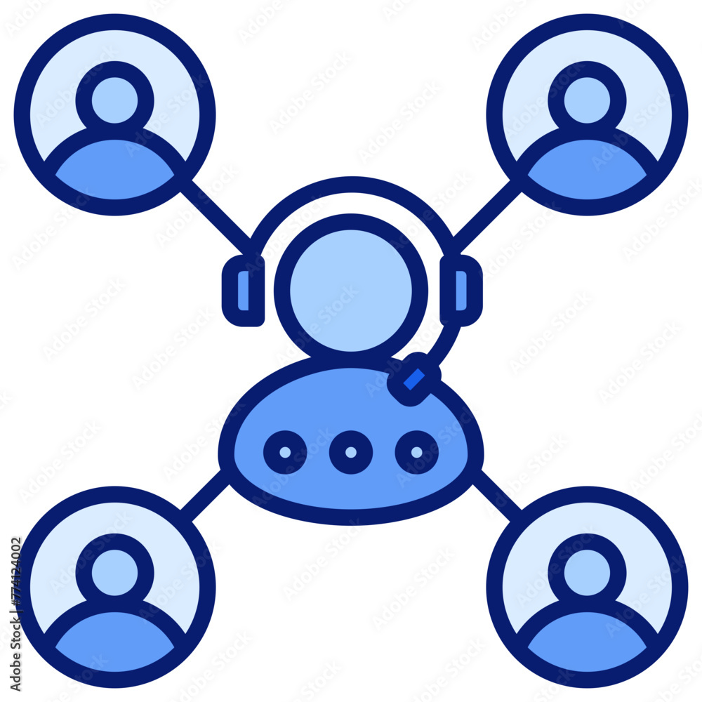 Support Hub blue icon