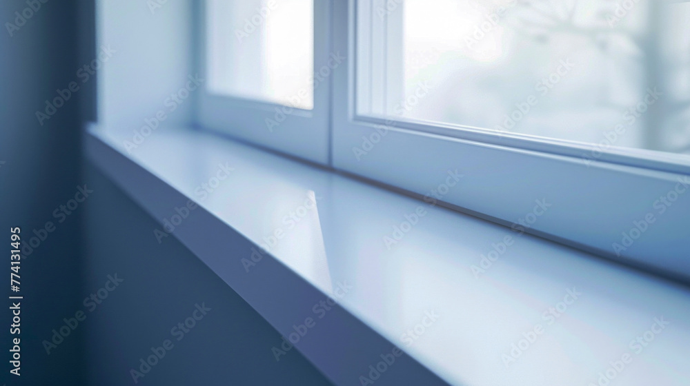 Fototapeta premium Serene Morning Light Through Home Window. Generative ai