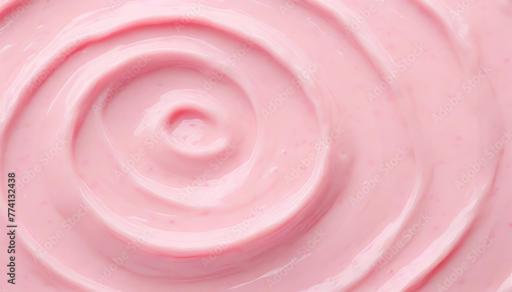 Pink yogurt texture. Smooth and creamy texture as background. Top view, flat lay. Pink yogurt texture. Smooth and creamy texture as background. Top view, flat lay.