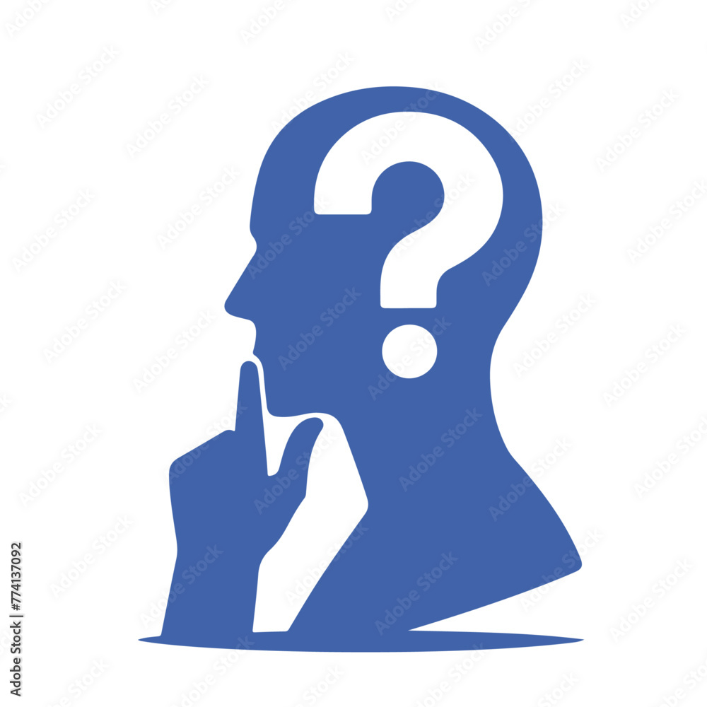 silhouette illustration of person thinking silhouette illustration of person thinking