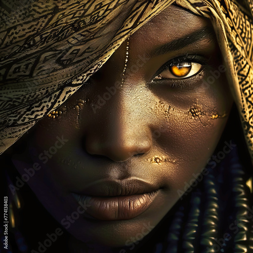african native princess close up