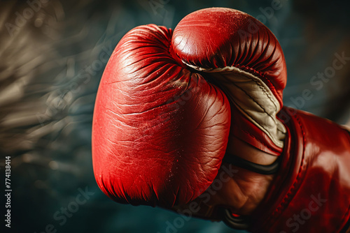 boxer's hand, preparing to fight photo