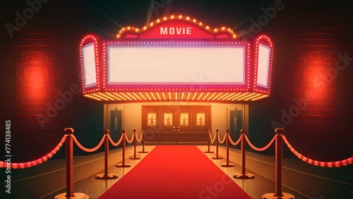 Sparkling vintage theater marquee