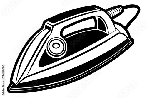 straightening-iron-with-whit-background-vector illustration 