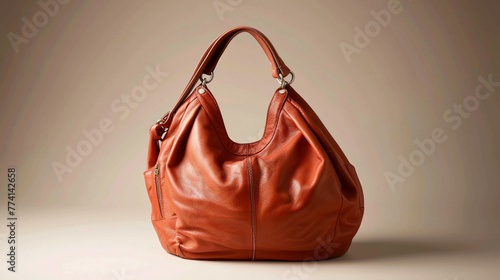 red bag on white background