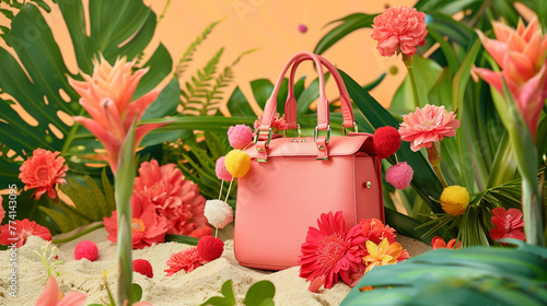 pink handbag
