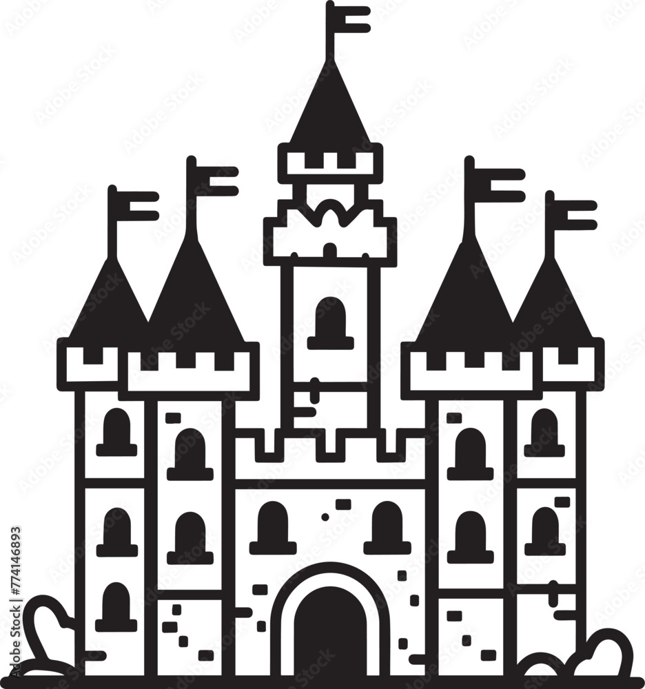 medieval castle vector
