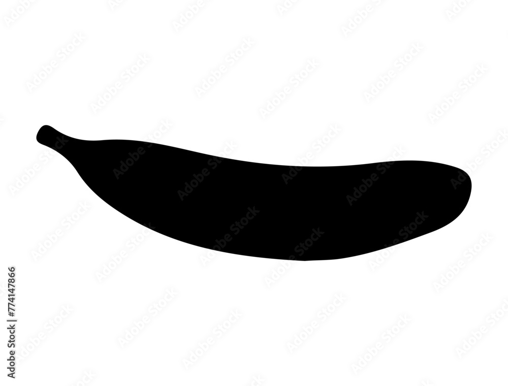Banana silhouette vector art white background Banana silhouette vector art white background