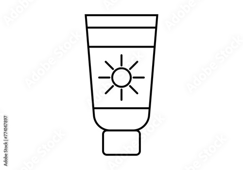 Icono de bote de crema solar