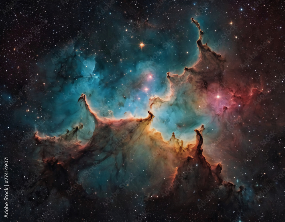 Obraz premium galaxies and space with stars background art