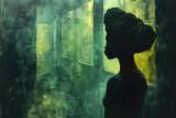 Pintura al óleo de mujer africana, pintura costumbrista
