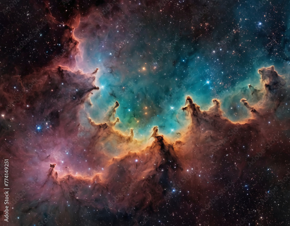 Obraz premium space nebula and galaxy