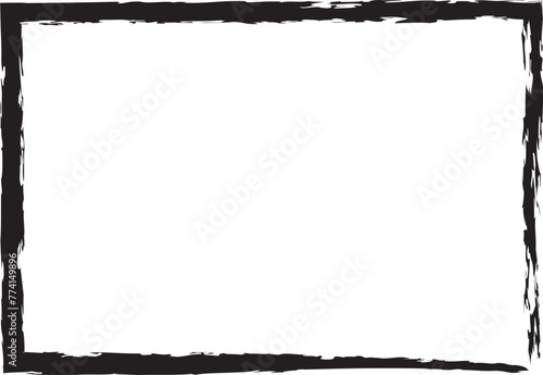 grunge frames border style. Abstract rectangles with space for text. Monochrome elements.