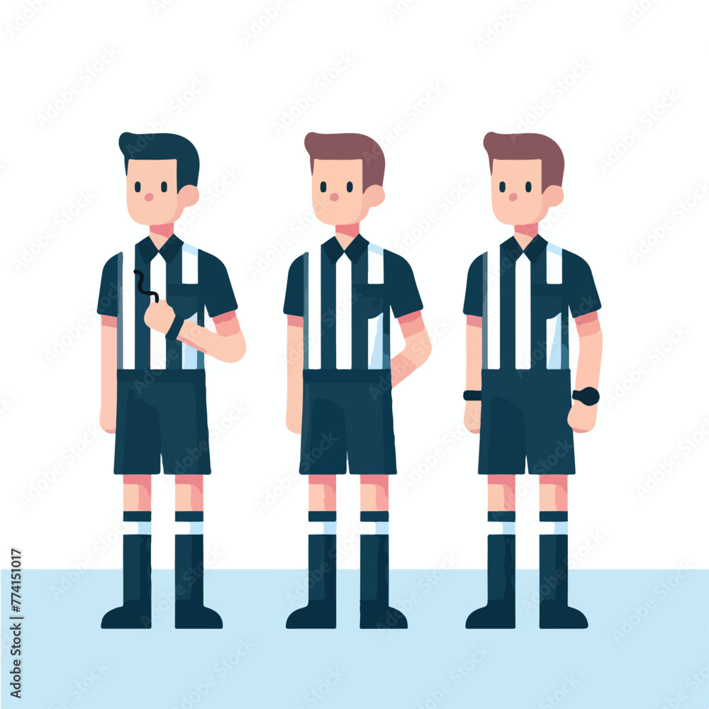 Vector image of a referee at work