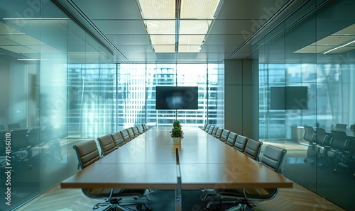 Meeting room in a modern of...