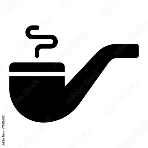 smoke pipe glyph icon