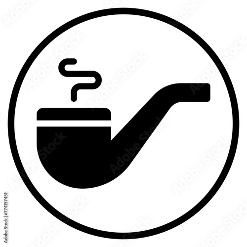 smoke pipe glyph icon