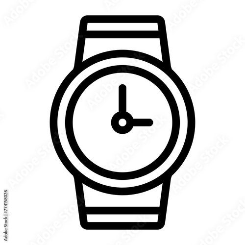 wristwatch line icon