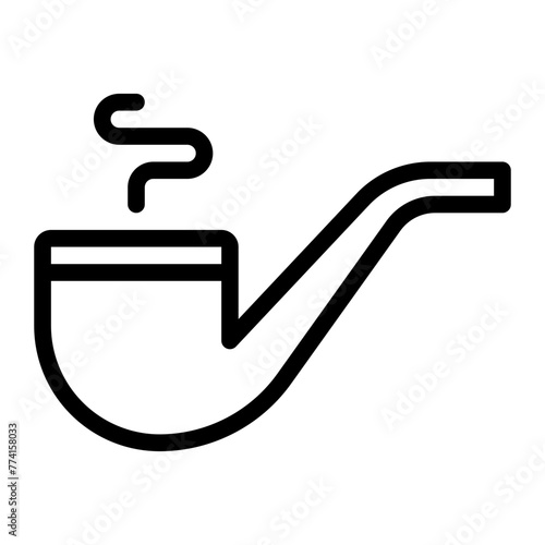smoke pipe line icon