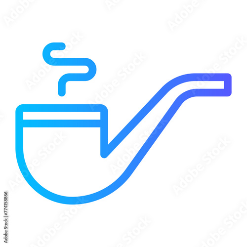 smoke pipe gradient icon