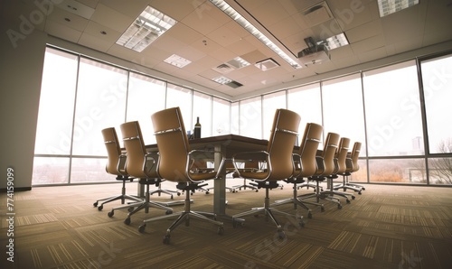 Meeting room in a modern of...