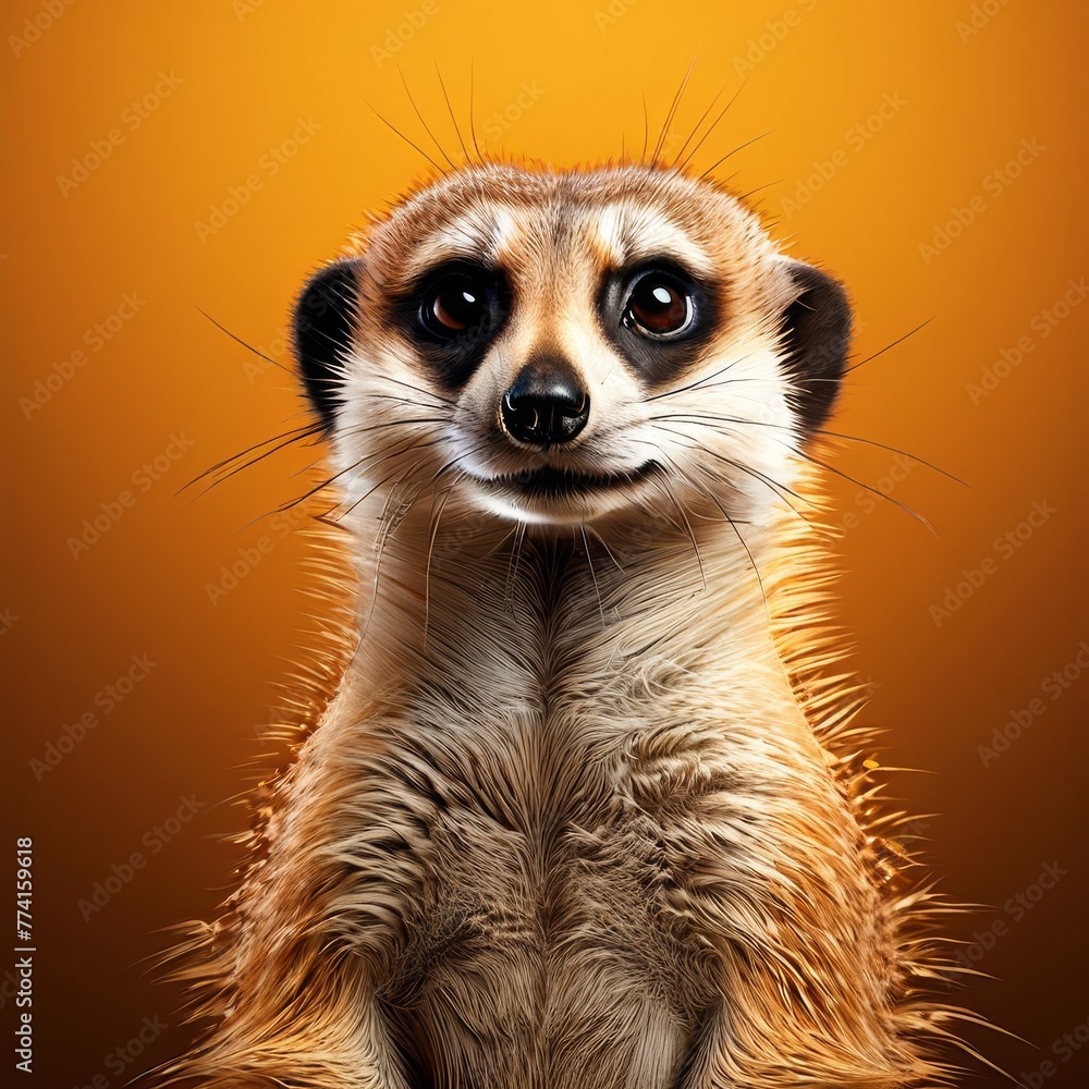 meerkat animal isolated on background ,generative ai meerkat animal isolated on background ,generative ai
