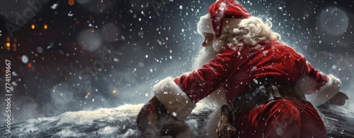 Santa Claus was hit from behind, Generative AI  photo