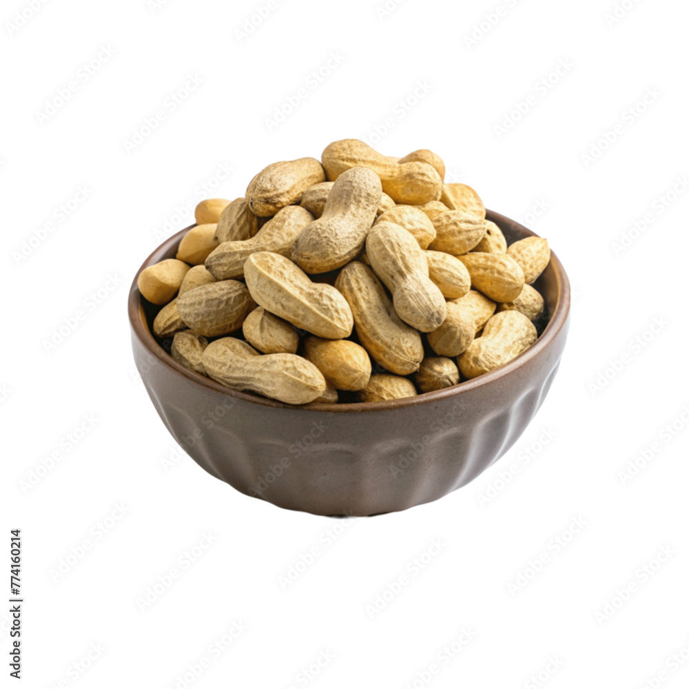 Peanuts in a bowl isolated on Transparent background. Peanuts in a bowl isolated on Transparent background.