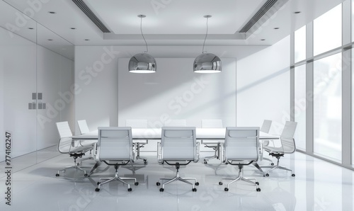 Meeting room in a modern of...