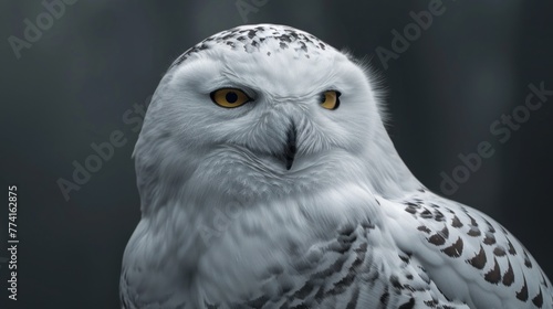 Snowy Owl Perched.AI generated image © Daisha