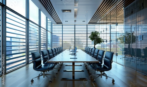 Meeting room in a modern of...