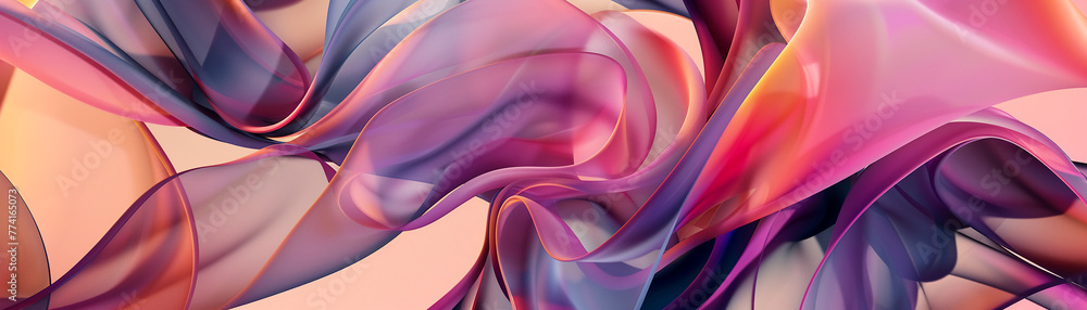 Fototapeta premium Organic flow of shapes intertwining seamlessly ,abstract, background