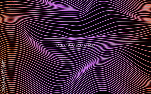 abstract wavy purple neon soundwave futuristic background design