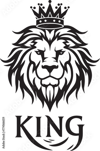 lion head with king word