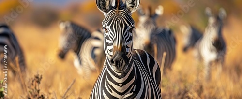 Burchell's zebra in South Africa displaying flehmen response, Generative AI  photo