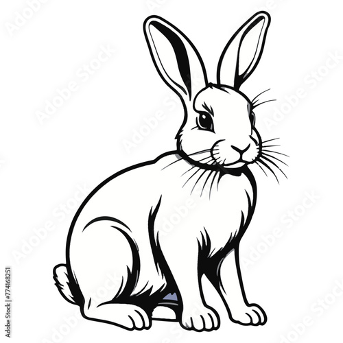clipart a rabbit vector isolation