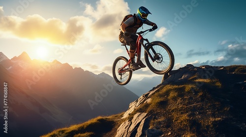 silhouette of a person riding a bike © Saba