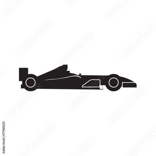 Formula 1 flat logo symbol and silhouette