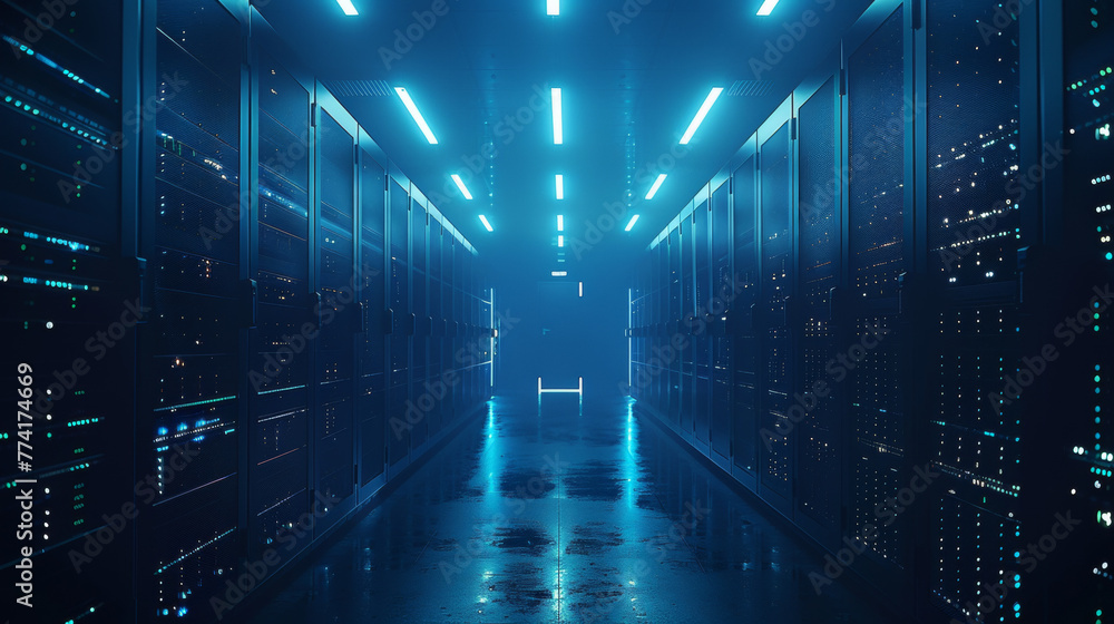 Future concepts: data centers, intelligent warehouses, digitized lines of information flowing through servers. SAAS, cloud computing, Web services Future concepts: data centers, intelligent warehouses, digitized lines of information flowing through servers. SAAS, cloud computing, Web services