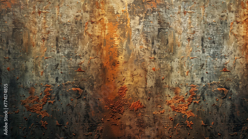 Rusty metal texture with orange speckles.