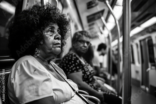 personas multiculturales en el metro de Madrid, gran angular, fotografía profesional, streetphotography
