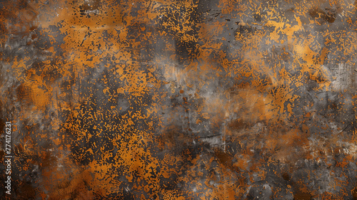 Rusty metal texture with orange speckles.
