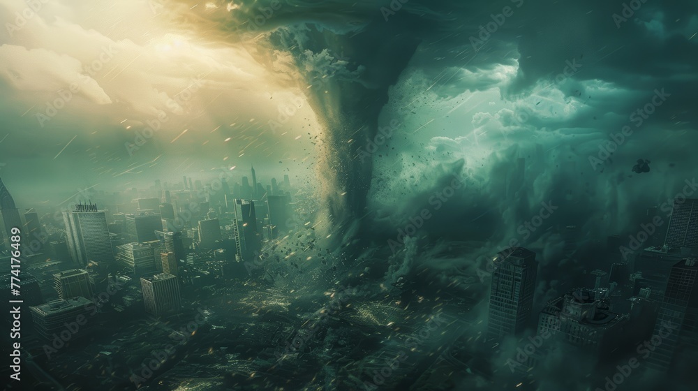 The Maelstrom's Embrace wind tornado dark Earths cities