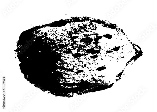 Vector hand-drawn illustration almonds. Black charcoal drawing of almond nut for marzipan paste label design or almond butter packaging. Botanical sketch for ketogenic diet banner.