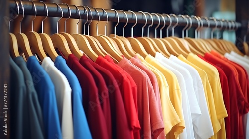 Wallpaper Mural clothes on hangers Torontodigital.ca