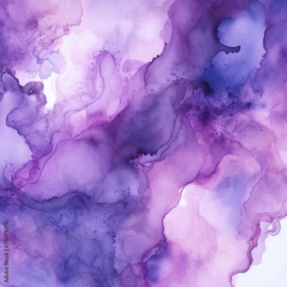Violet abstract watercolor stain background pattern