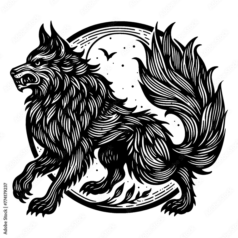 Majestic Werewolf sketch PNG Majestic Werewolf sketch PNG