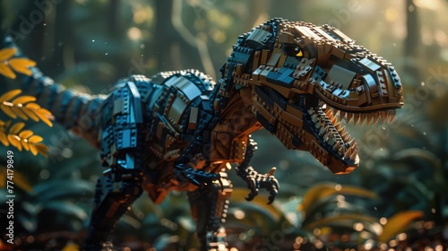 tyrannosaurus rex made of legos
