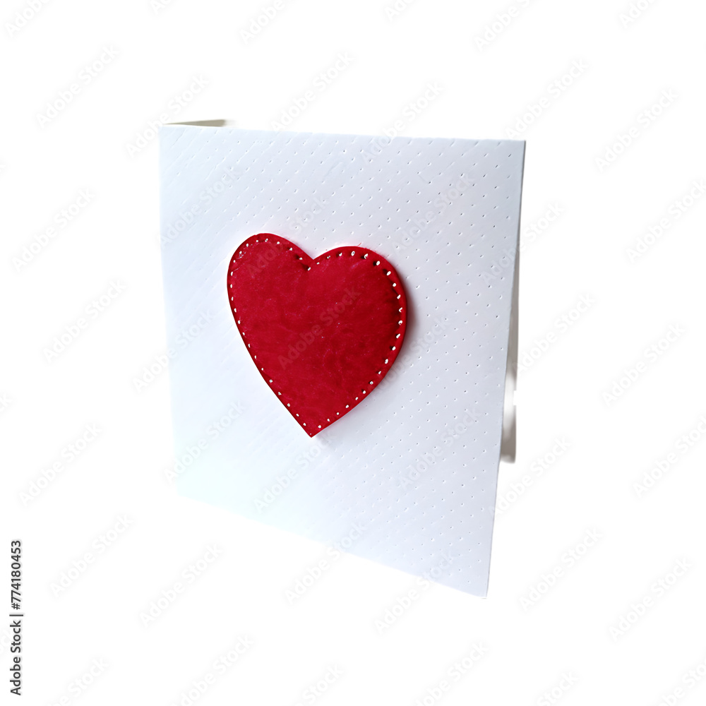 3d heart render isolated for valentine's day composition