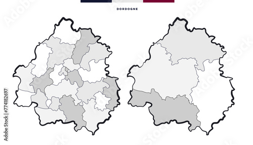 Département Dordogne - Cantons & Arrondissement